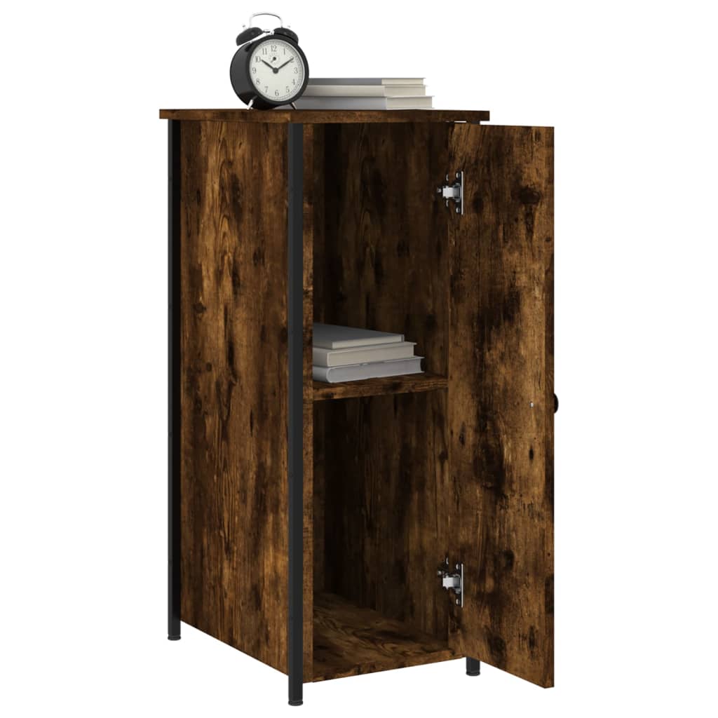 Nattbord røkt eik 32x42x80 cm konstruert tre