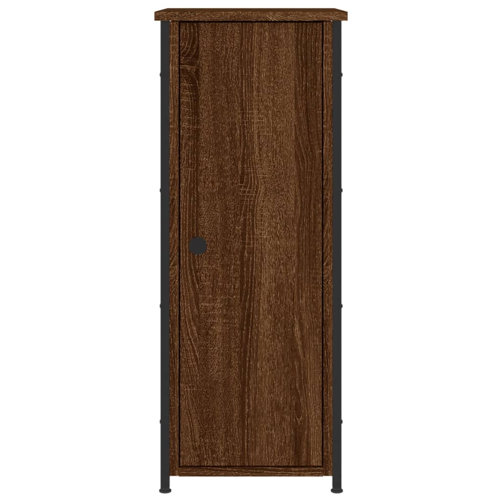 Nattbord brun eik 32x42x80 cm konstruert tre