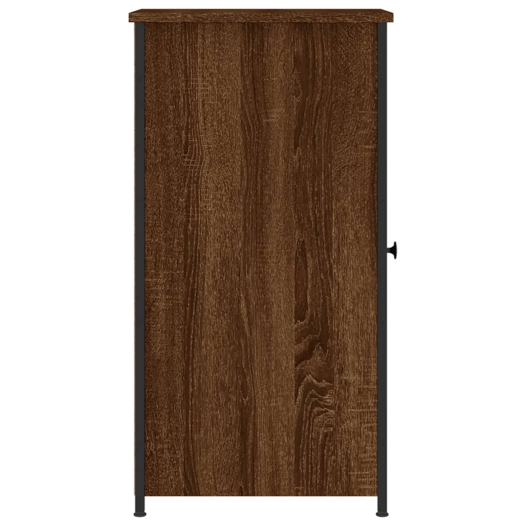Nattbord 2 stk brun eik 32x42x80 cm konstruert tre