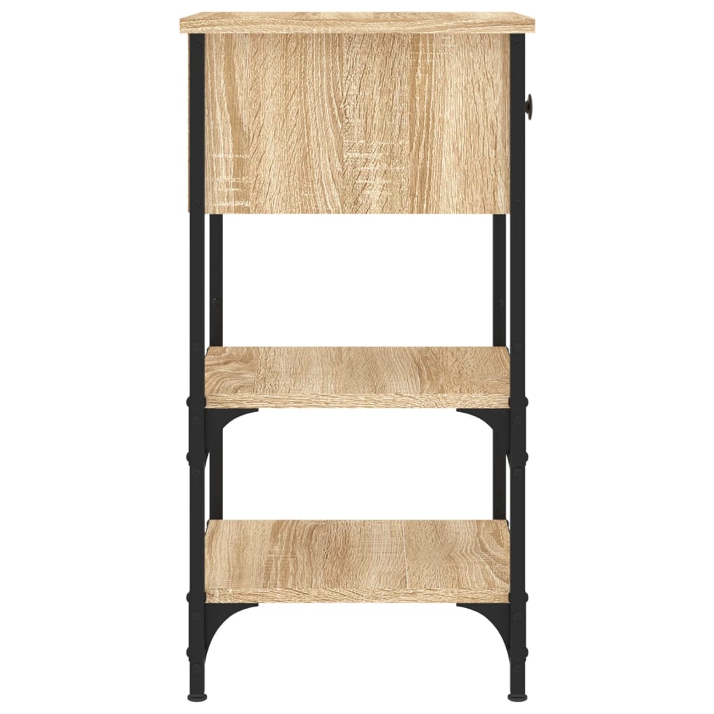 Nattbord 2 stk sonoma eik 34x36x70 cm konstruert tre
