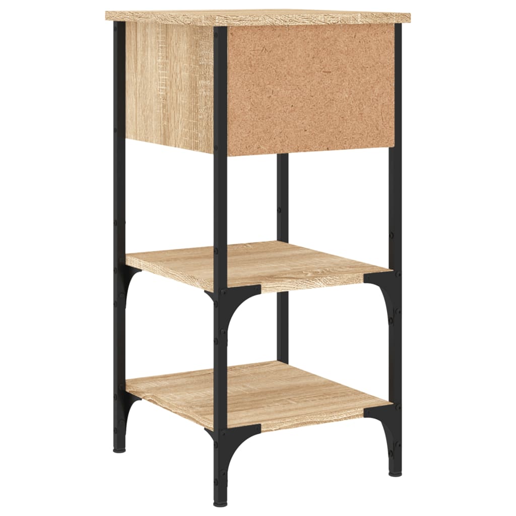 Nattbord 2 stk sonoma eik 34x36x70 cm konstruert tre