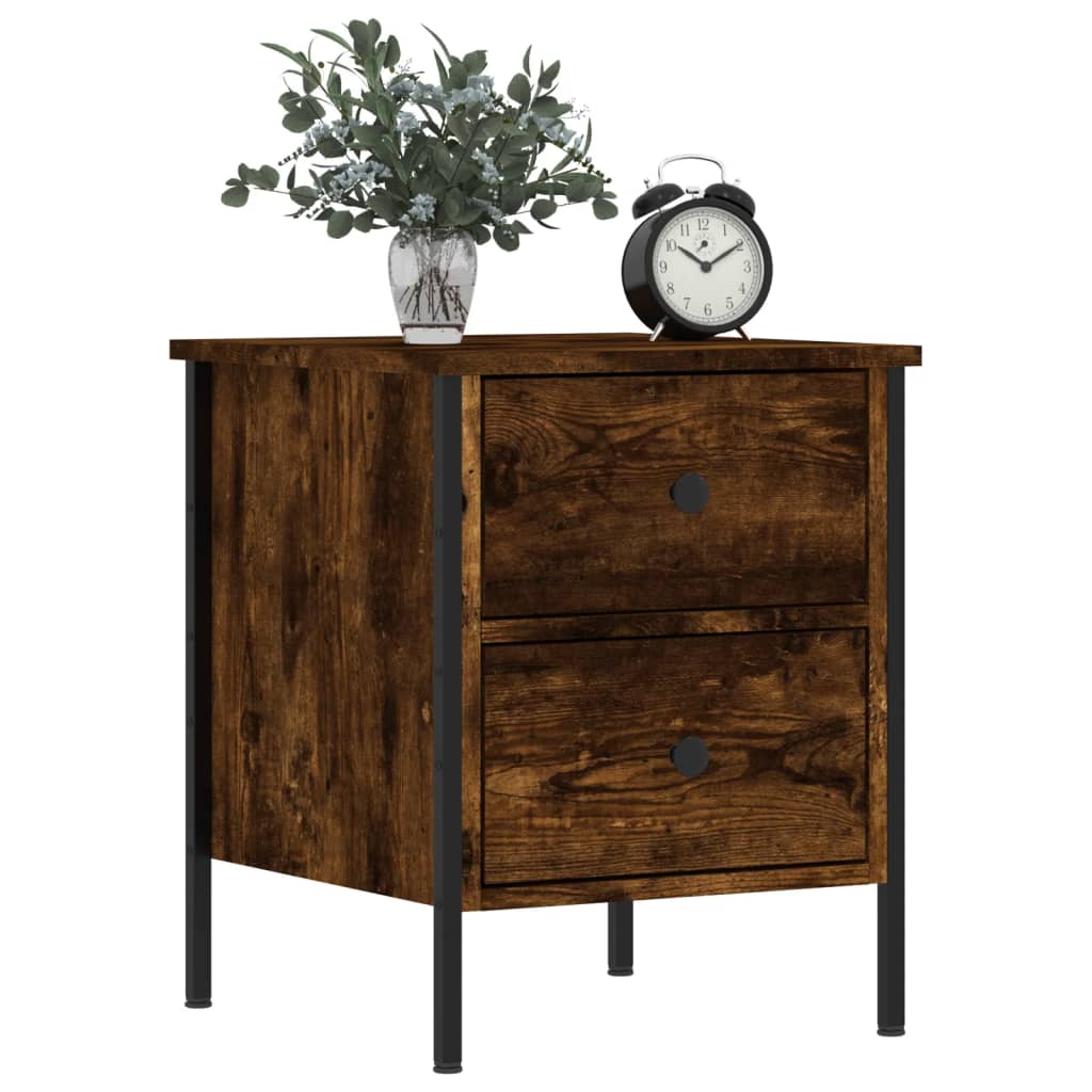 Nattbord røkt eik 40x42x50 cm konstruert tre