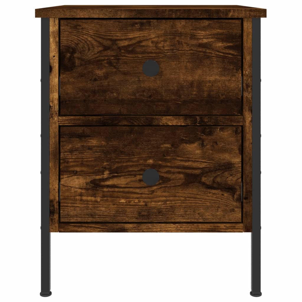 Nattbord 2 stk røkt eik 40x42x50 cm konstruert tre