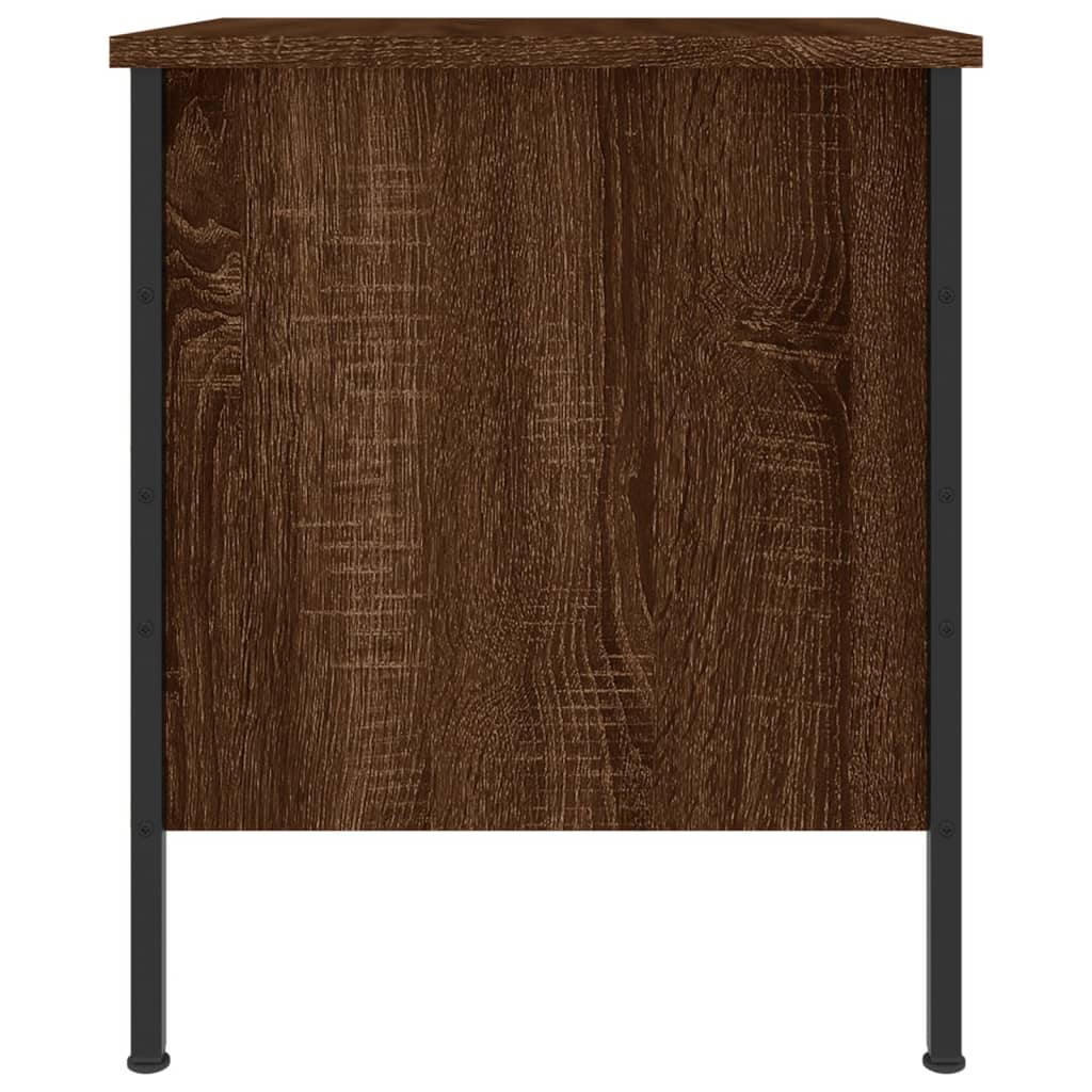 Nattbord 2 stk brun eik 40x42x50 cm konstruert tre
