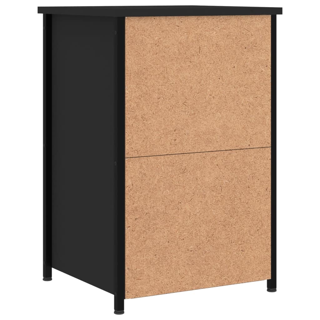 Nattbord svart 40x36x60 cm konstruert tre