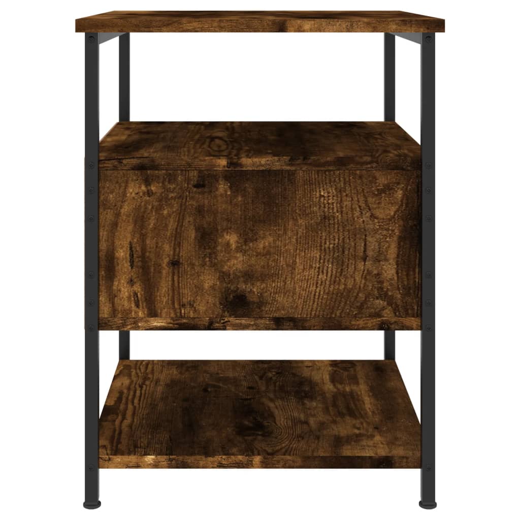 Nattbord 2 stk røkt eik 40x42x56 cm konstruert tre