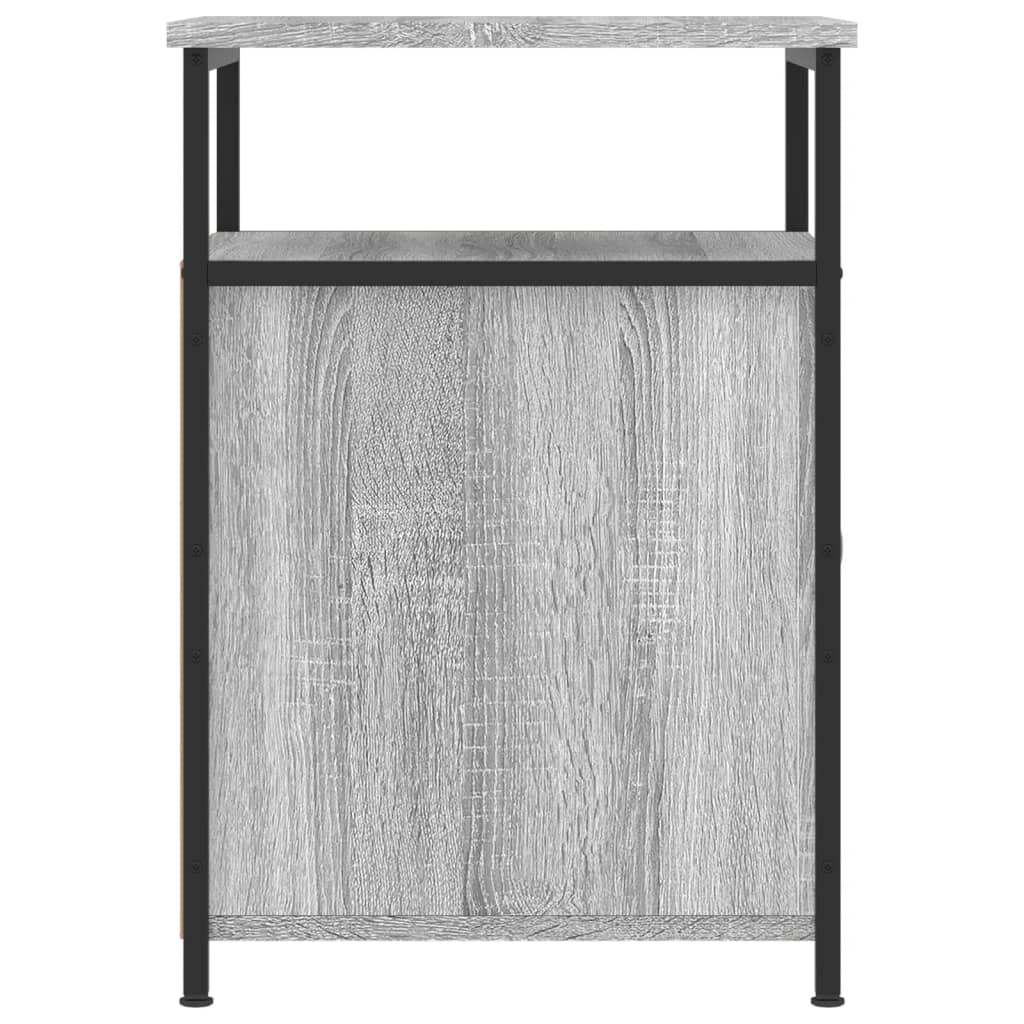 Nattbord 2 stk grå sonoma 40x42x60 cm konstruert tre