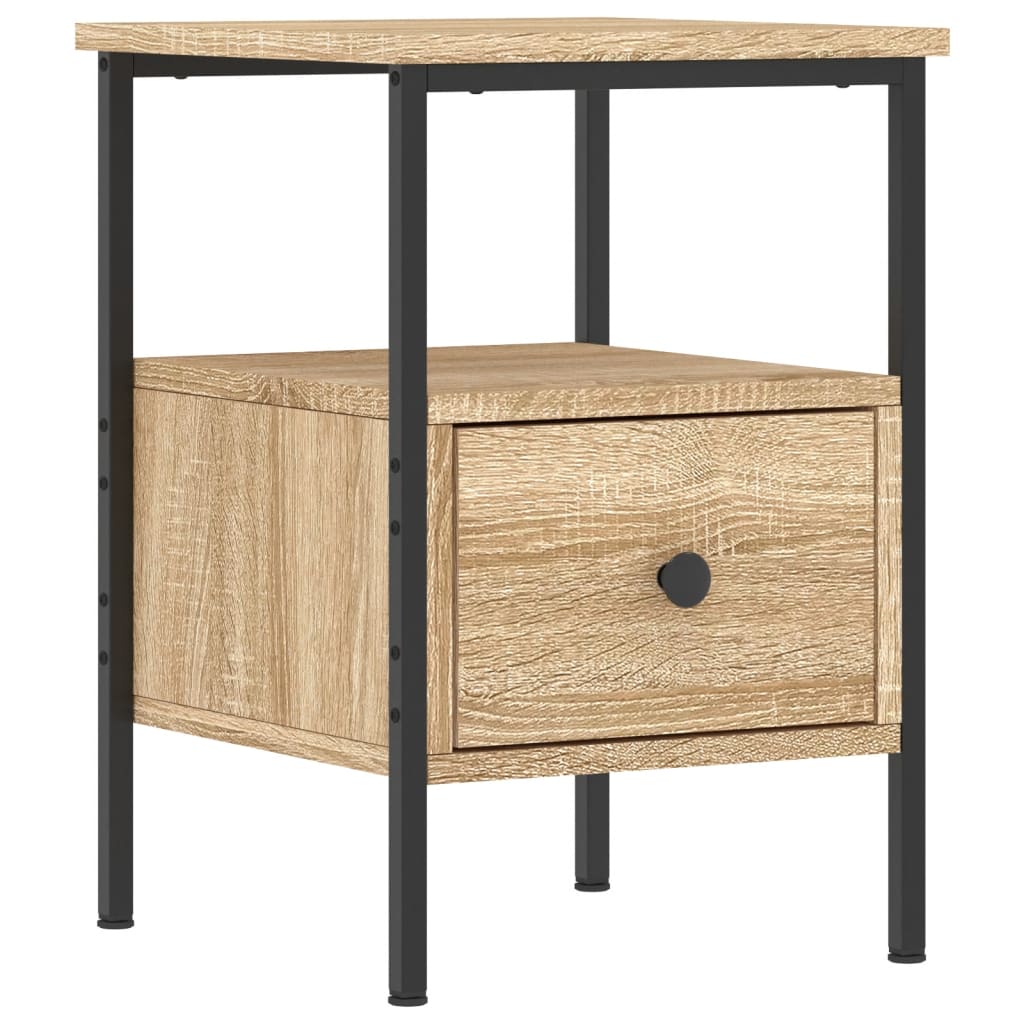 Nattbord 2 stk sonoma eik 34x36x50 cm konstruert tre