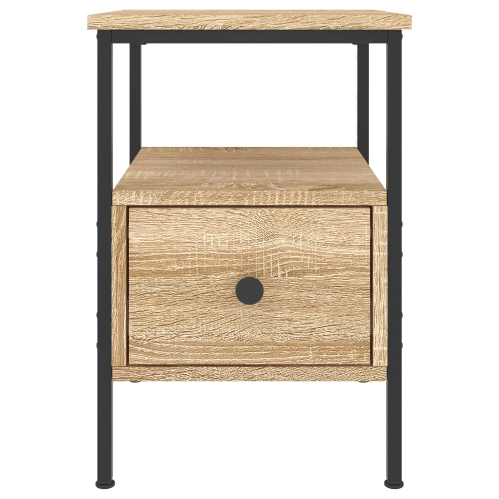 Nattbord 2 stk sonoma eik 34x36x50 cm konstruert tre