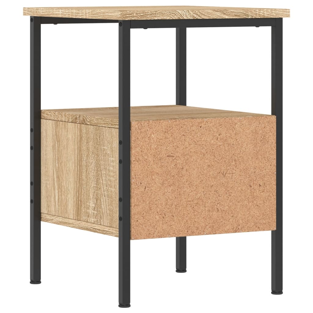 Nattbord 2 stk sonoma eik 34x36x50 cm konstruert tre