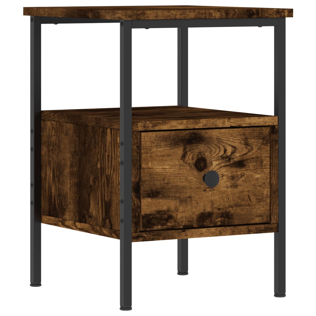Nattbord røkt eik 34x36x50 cm konstruert tre