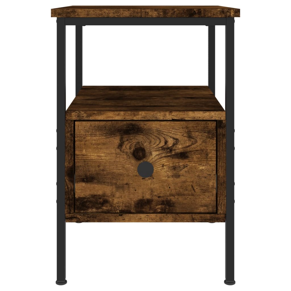 Nattbord 2 stk røkt eik 34x36x50 cm konstruert tre