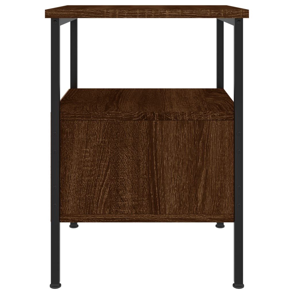 Nattbord 2 stk brun eik 34x36x50 cm konstruert tre