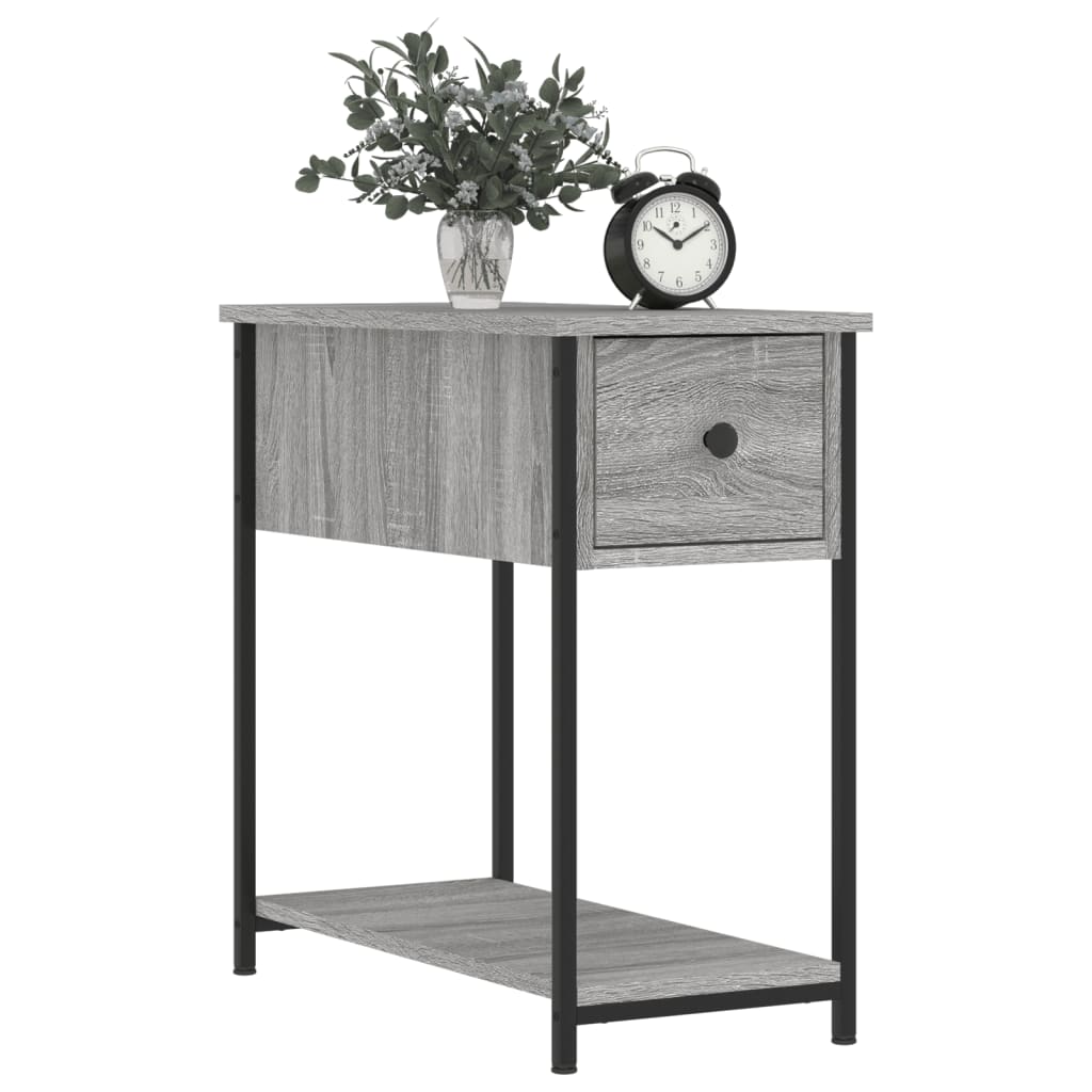 Nattbord 2 stk grå sonoma 30x60x60 cm konstruert tre
