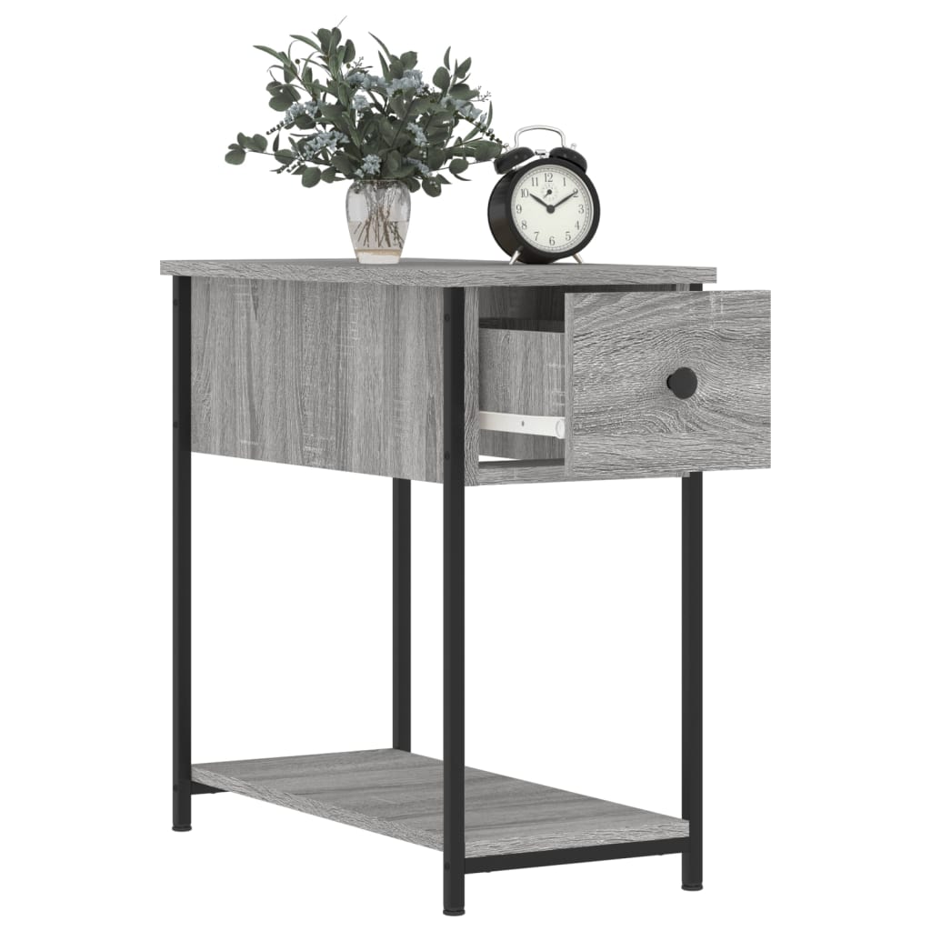 Nattbord 2 stk grå sonoma 30x60x60 cm konstruert tre