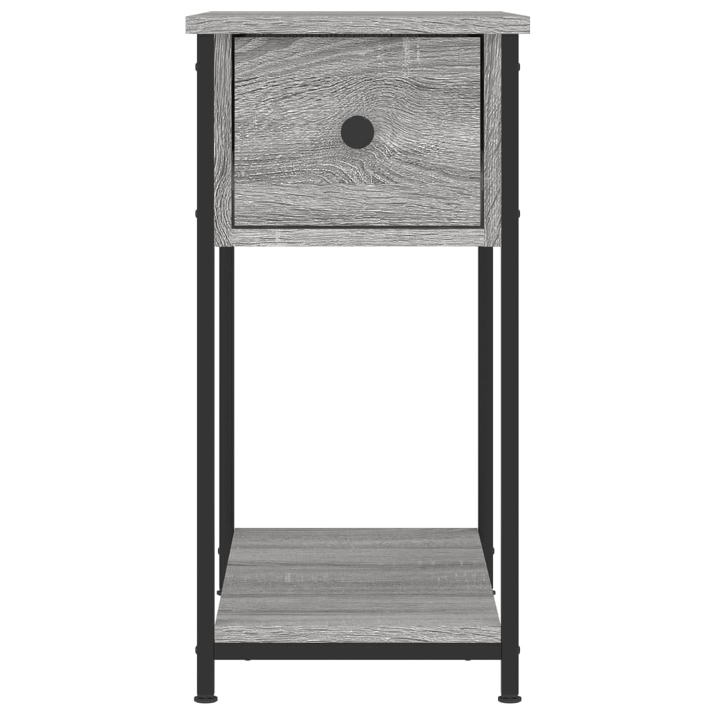 Nattbord 2 stk grå sonoma 30x60x60 cm konstruert tre