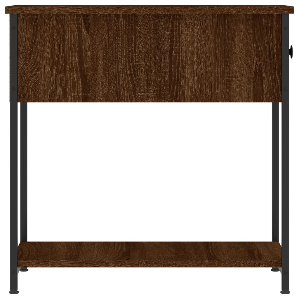 Nattbord 2 stk brun eik 30x60x60 cm konstruert tre