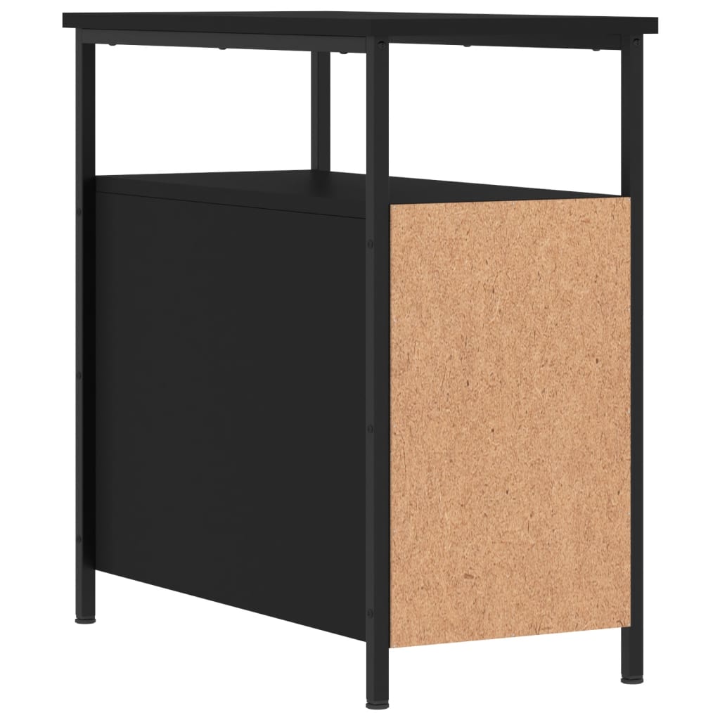 Nattbord svart 30x60x60 cm konstruert tre