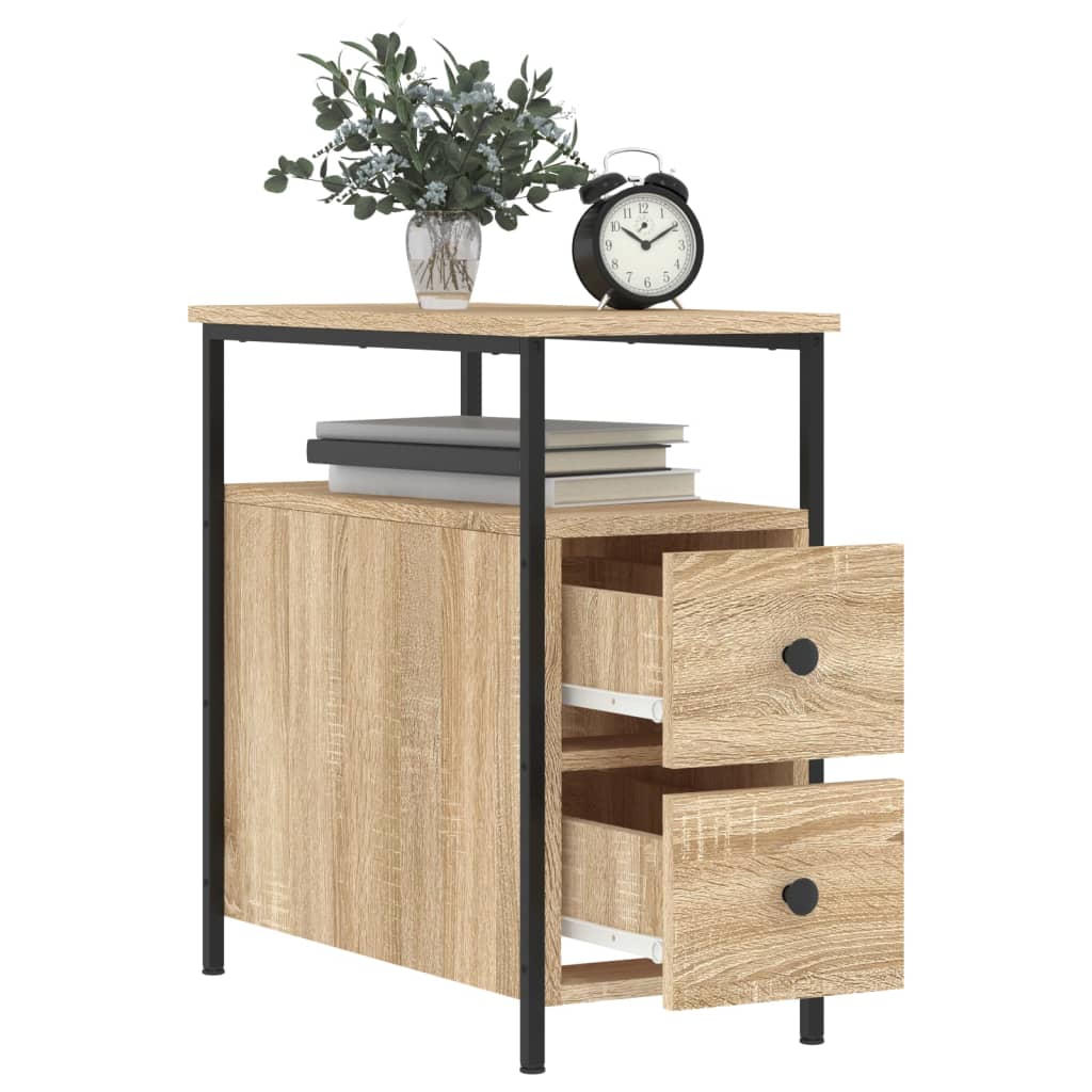 Nattbord sonoma eik 30x60x60 cm konstruert tre