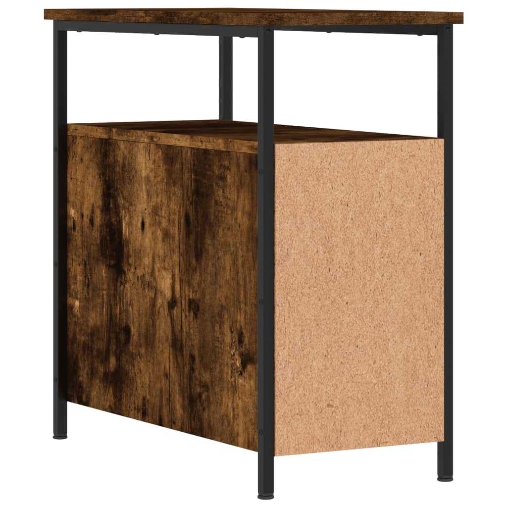 Nattbord 2 stk røkt eik 30x60x60 cm konstruert tre