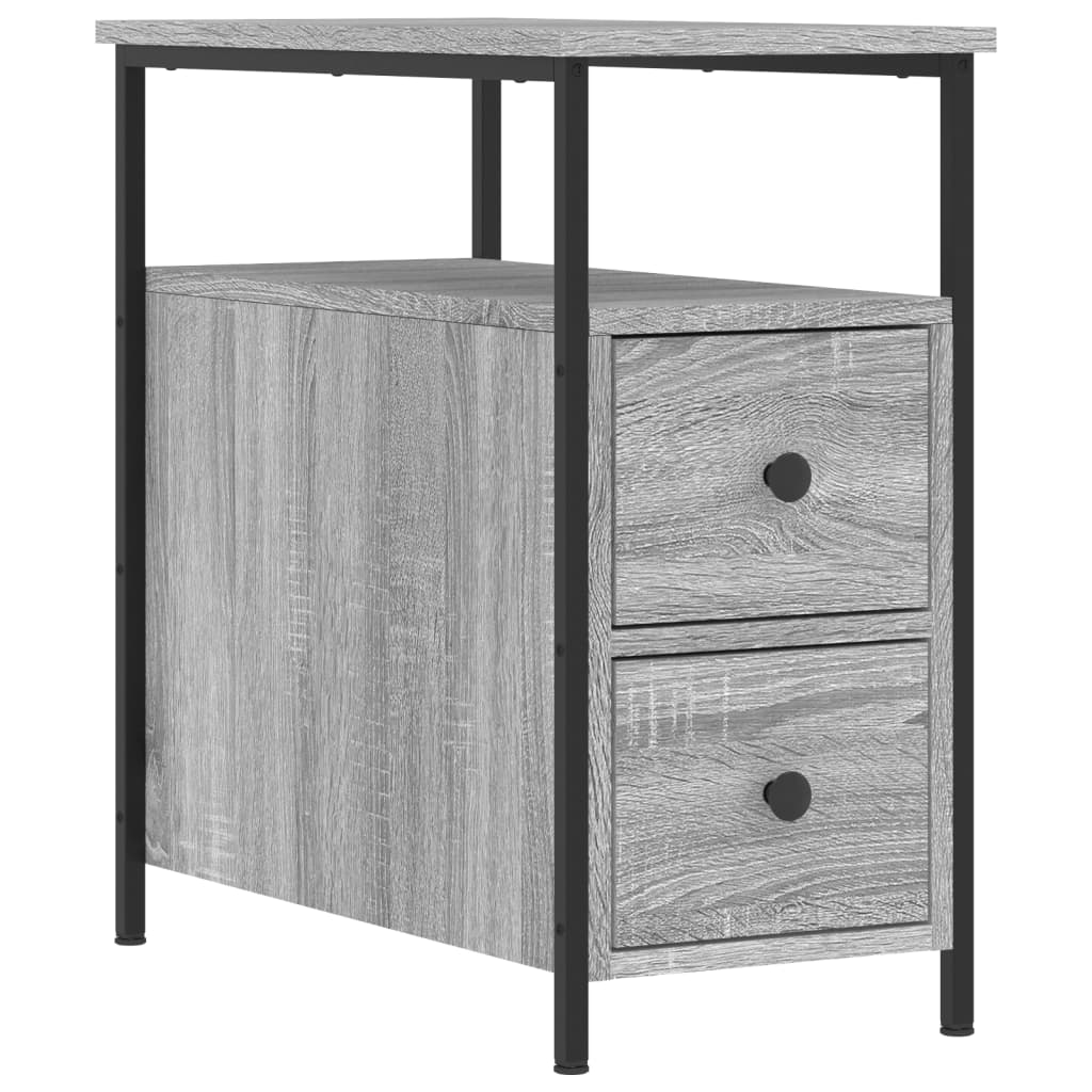 Nattbord 2 stk grå sonoma 30x60x60 cm konstruert tre