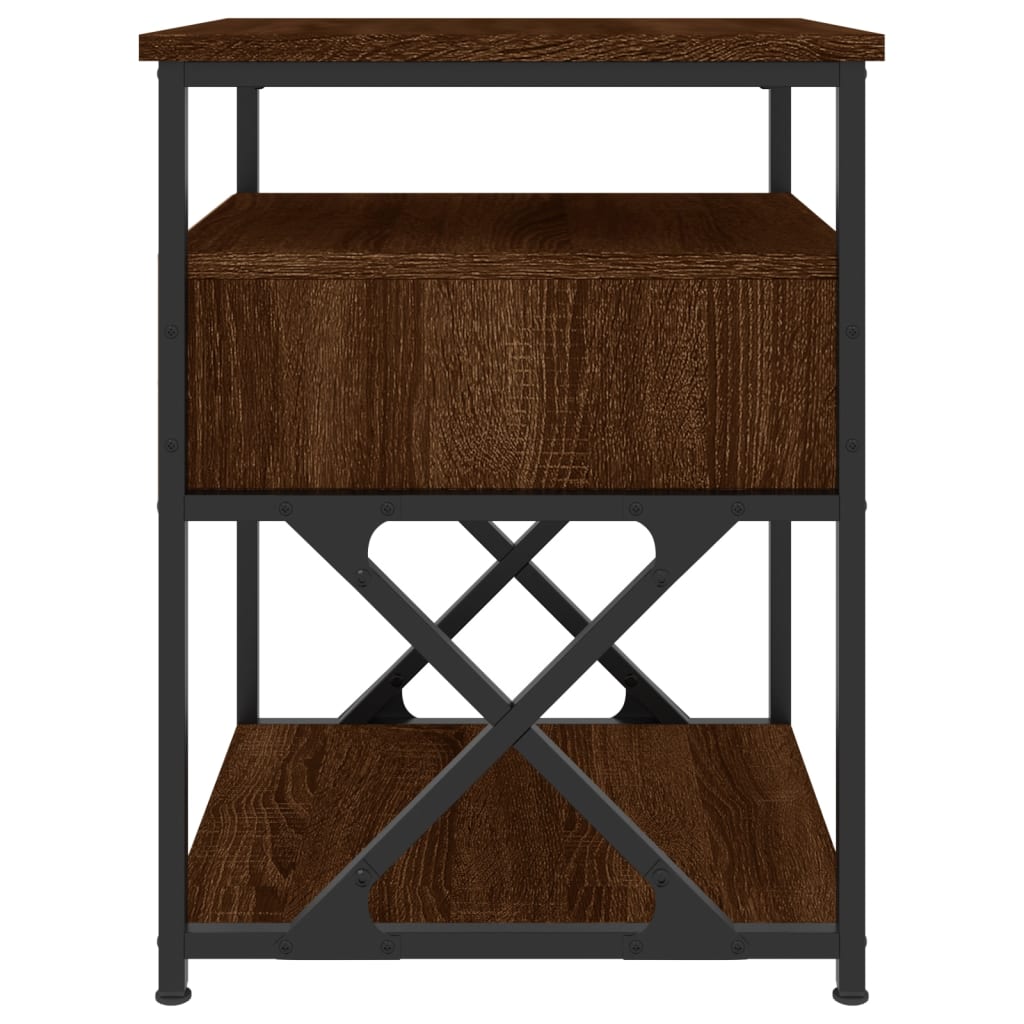 Nattbord brun eik 40x42x55 cm konstruert tre