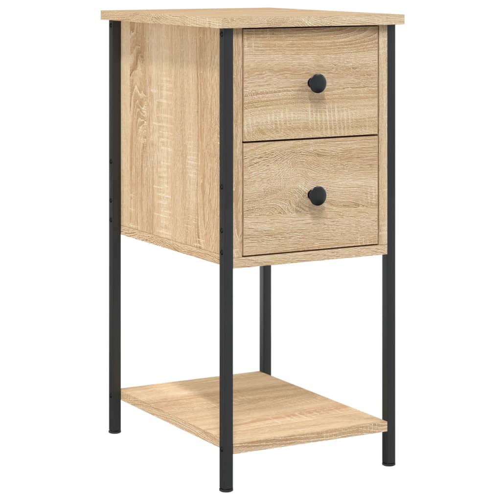 Nattbord sonoma eik 32x42x70 cm konstruert tre