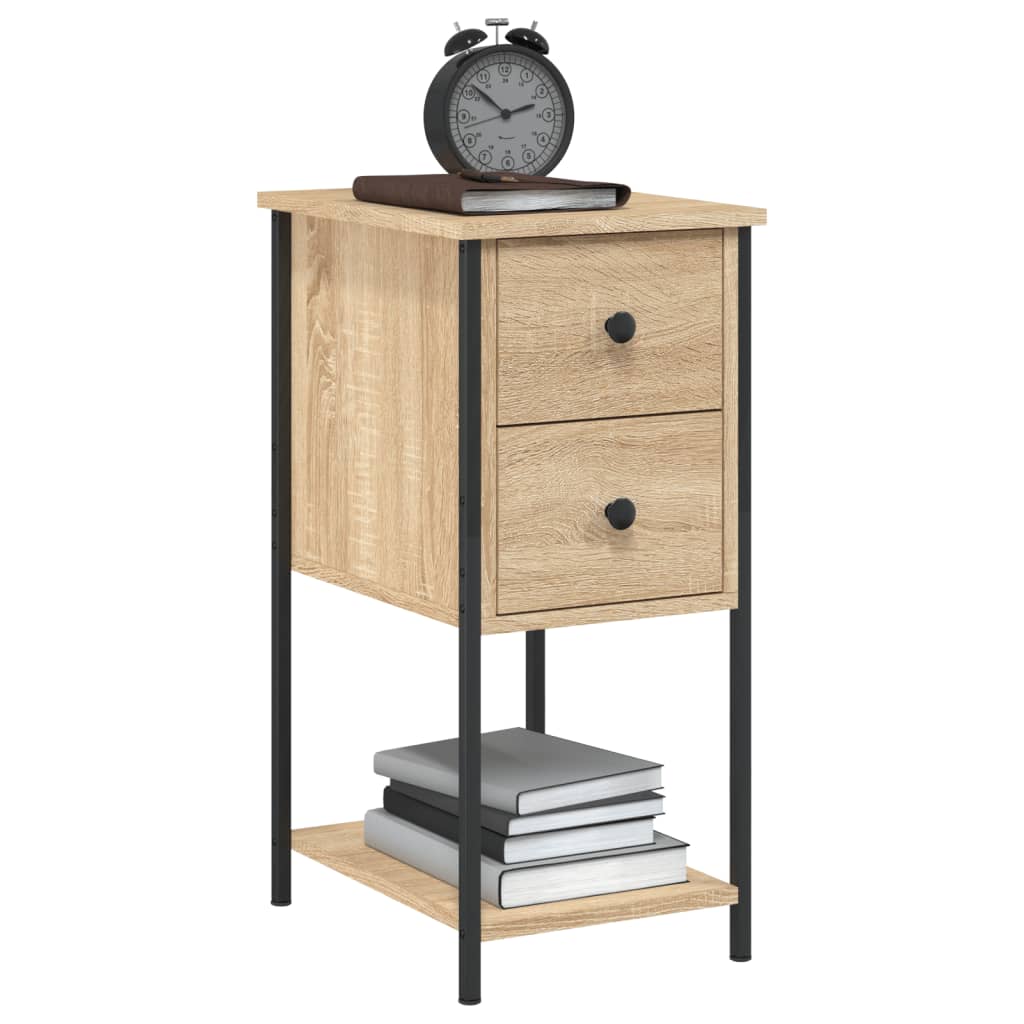 Nattbord sonoma eik 32x42x70 cm konstruert tre