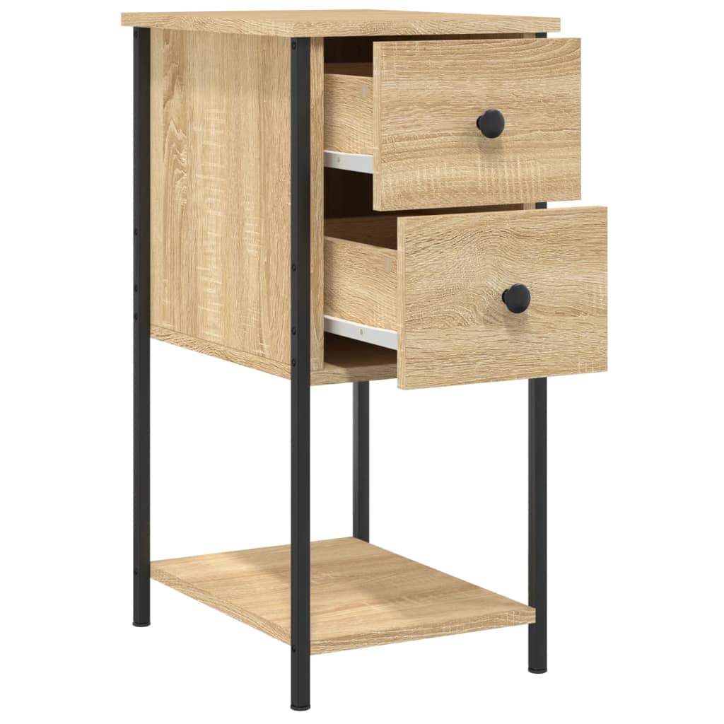 Nattbord sonoma eik 32x42x70 cm konstruert tre