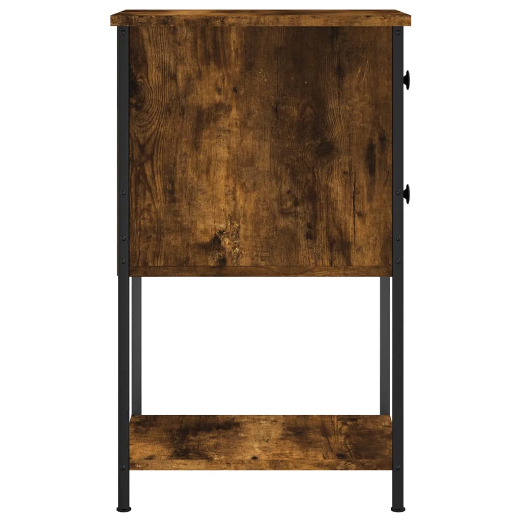 Nattbord 2 stk røkt eik 32x42x70 cm konstruert tre