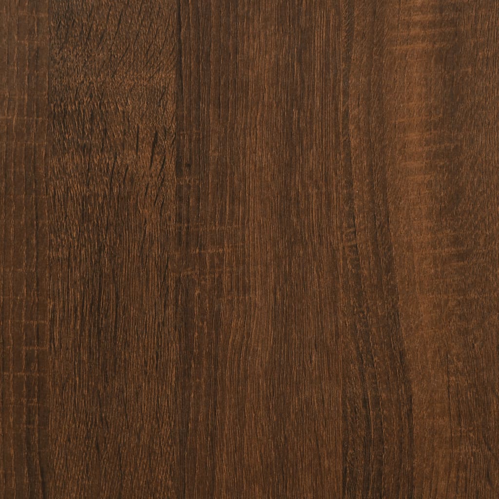 Nattbord 2 stk brun eik 32x42x70 cm konstruert tre
