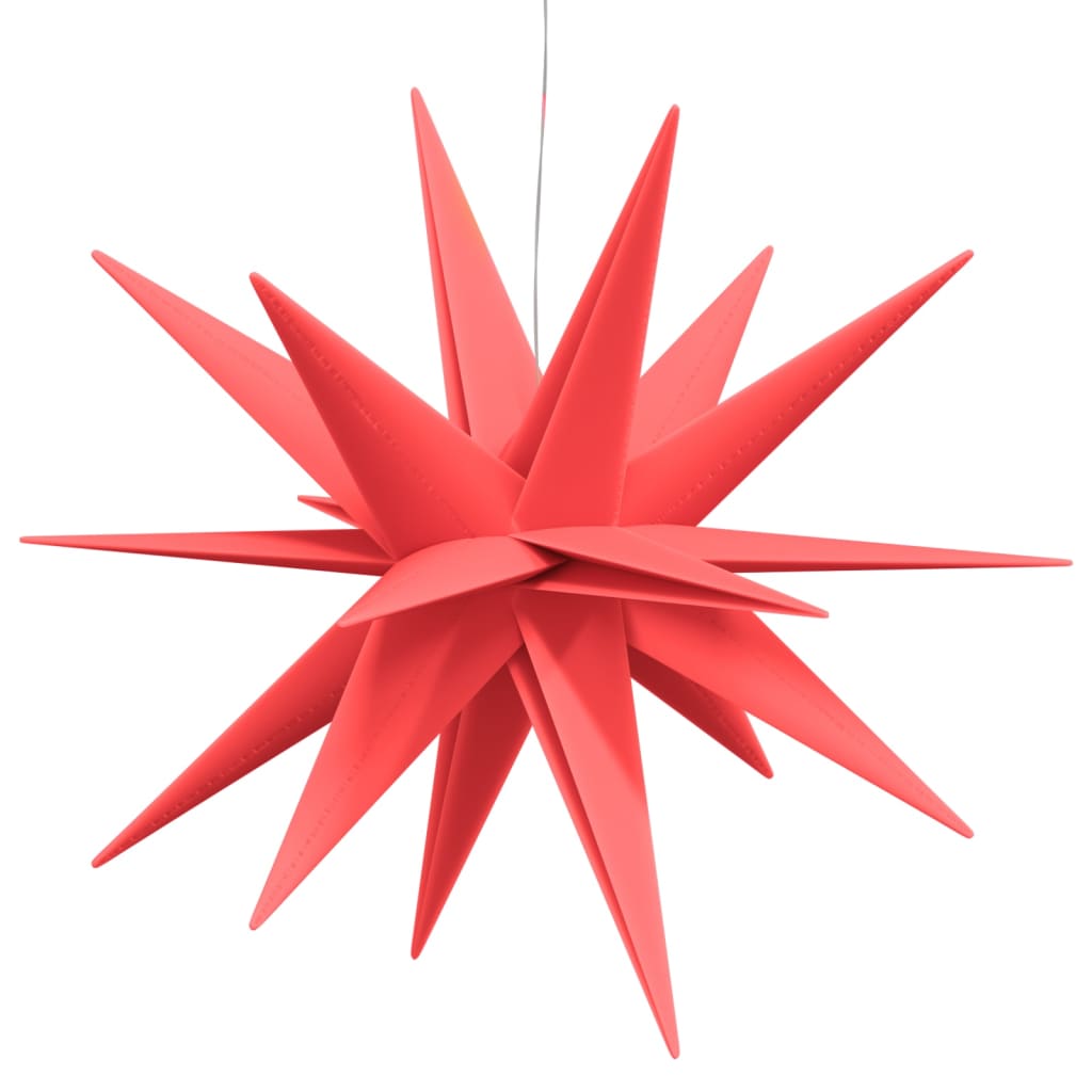 Julelys med LED 3 stk sammenleggbar rød 57 cm