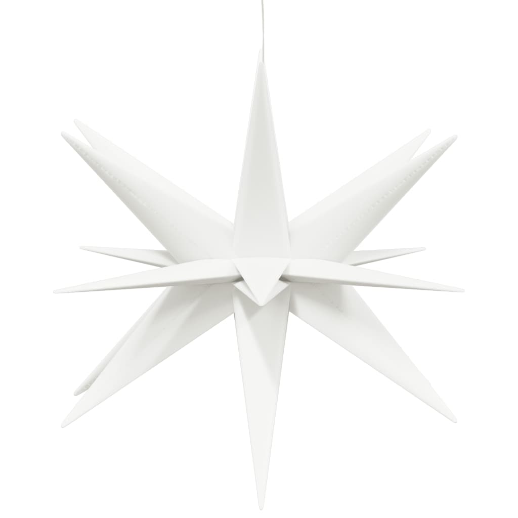Julelys med LED 3 stk sammenleggbar hvit 57 cm