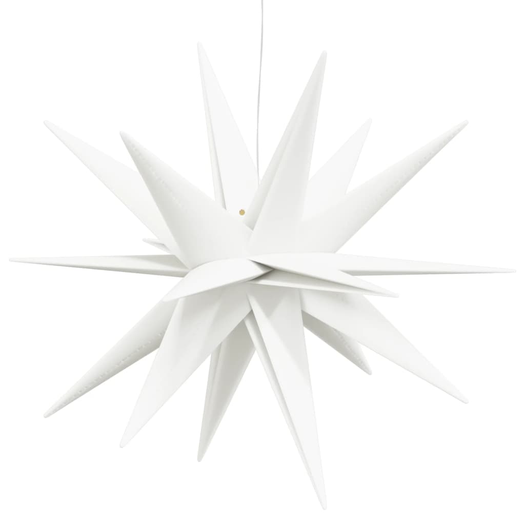 Julelys med LED 3 stk sammenleggbar hvit 57 cm