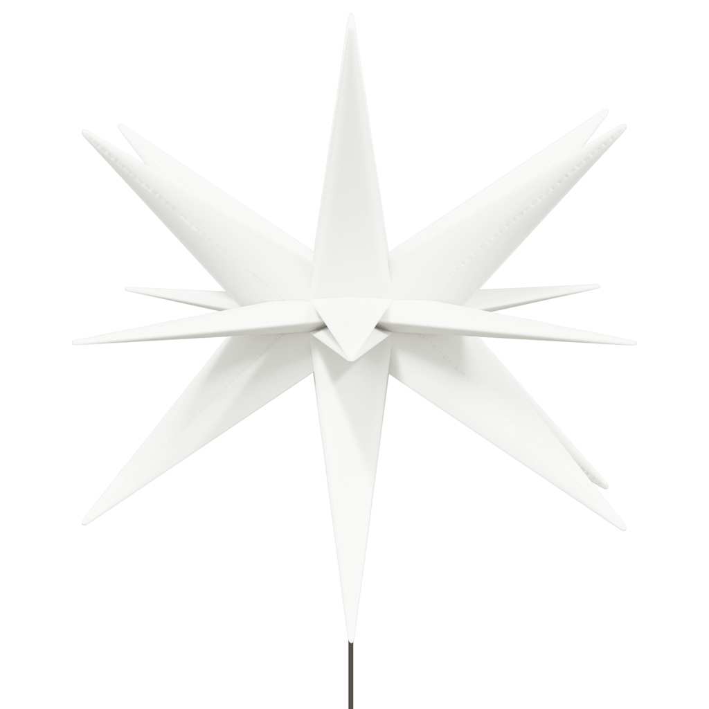 Julelys med plugger og LED 3 stk foldbar hvit 57 cm