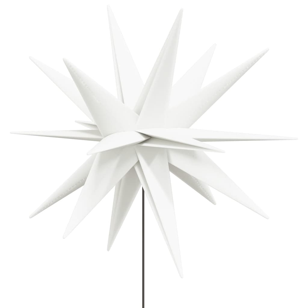 Julelys med plugger og LED 3 stk foldbar hvit 57 cm