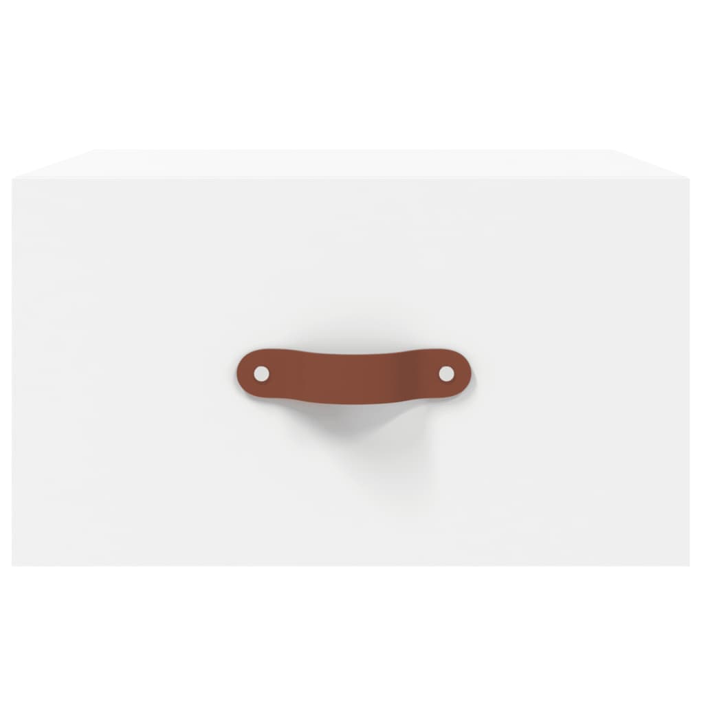 Veggmontert nattbord hvit 35x35x20 cm