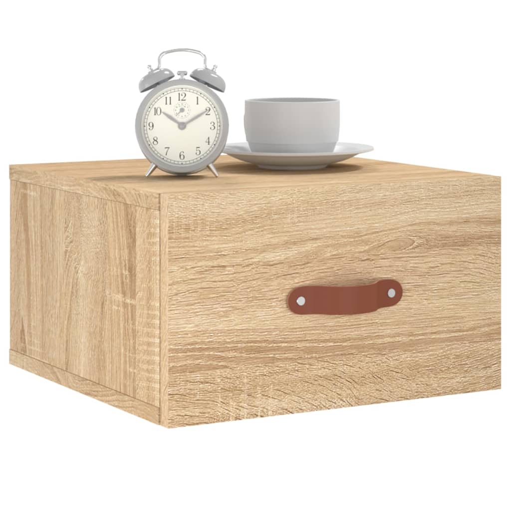 Veggmontert nattbord sonoma eik 35x35x20 cm