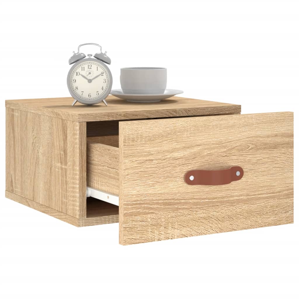 Veggmontert nattbord sonoma eik 35x35x20 cm