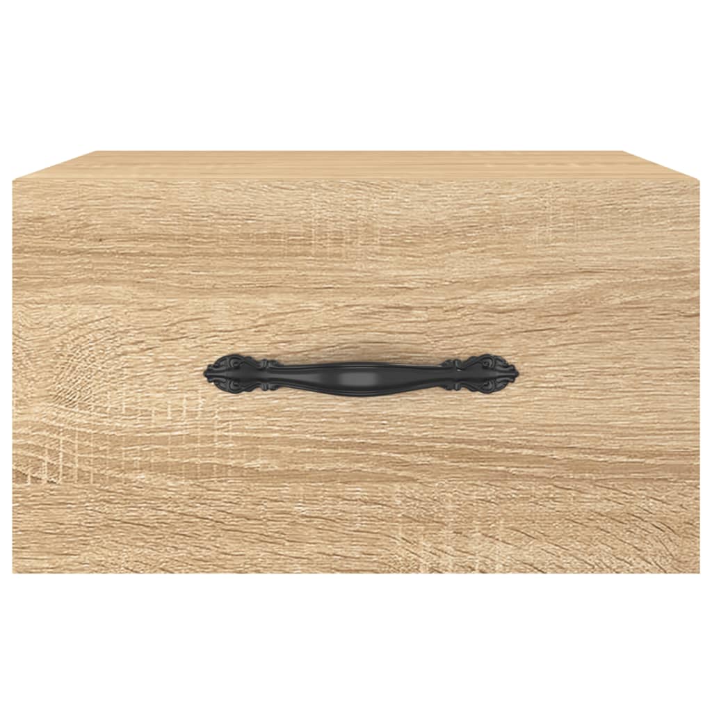 Veggmontert nattbord 2 stk sonoma eik 35x35x20 cm