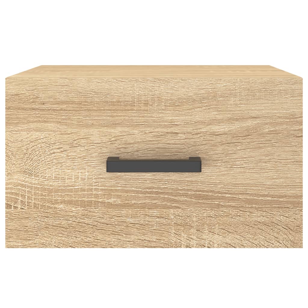 Veggmontert nattbord 2 stk sonoma eik 35x35x20 cm