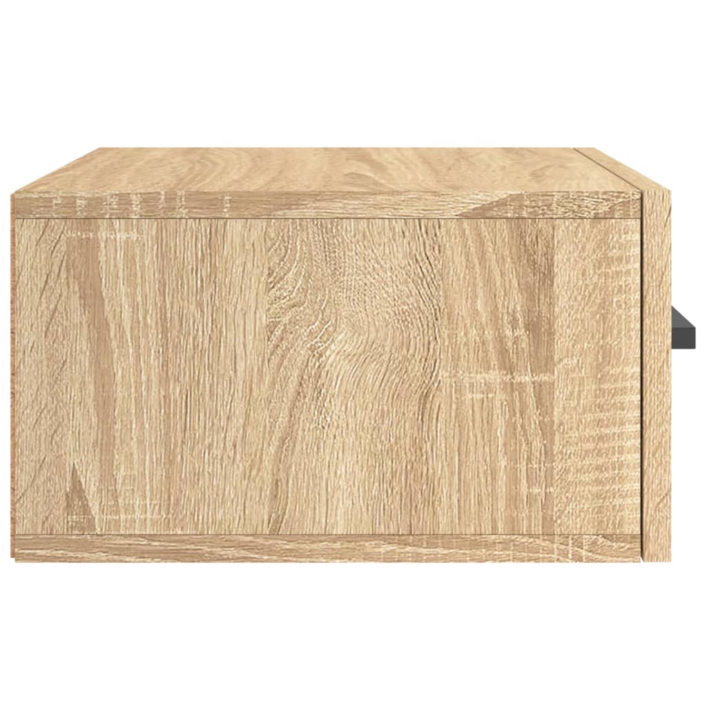 Veggmontert nattbord 2 stk sonoma eik 35x35x20 cm
