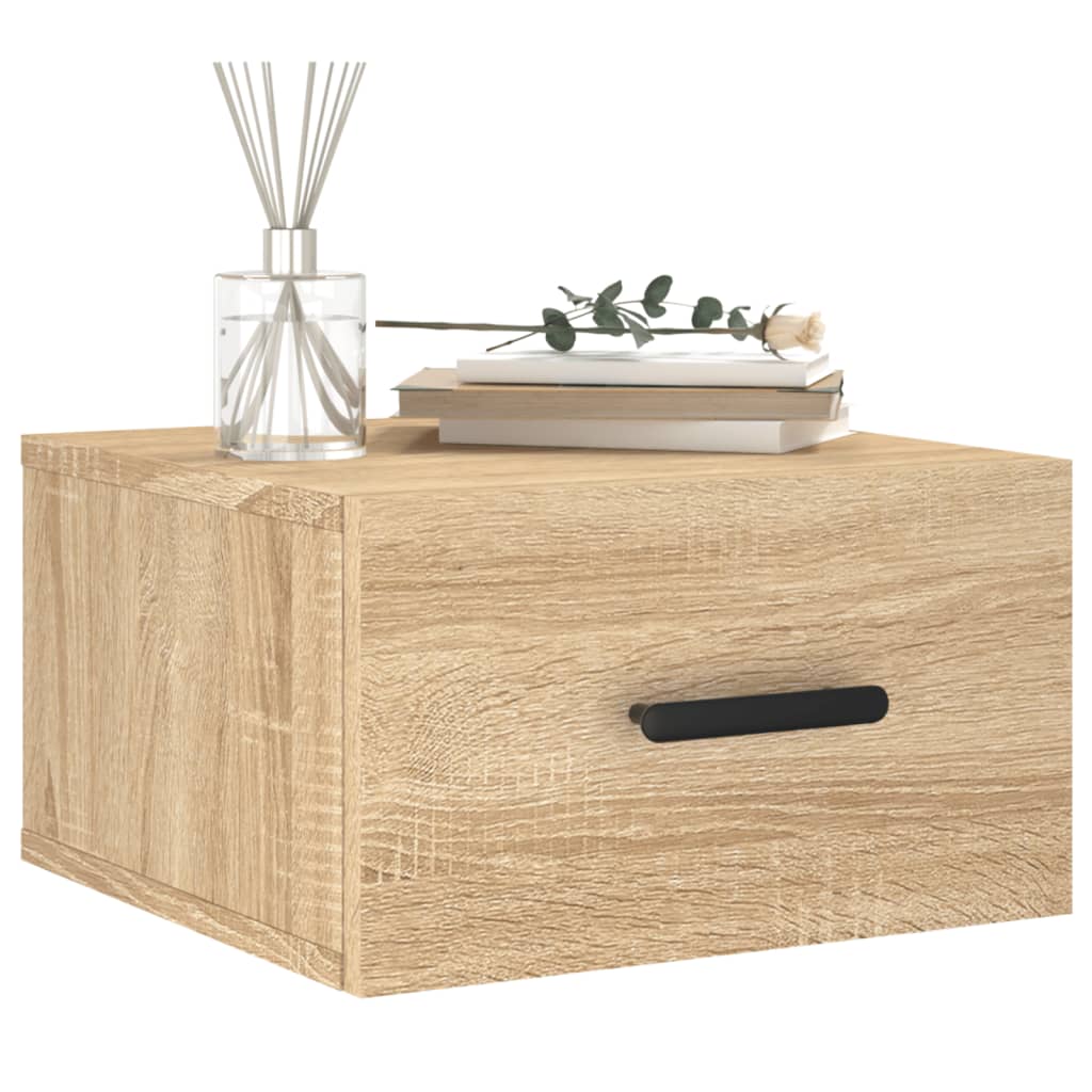 Veggmontert nattbord sonoma eik 35x35x20 cm