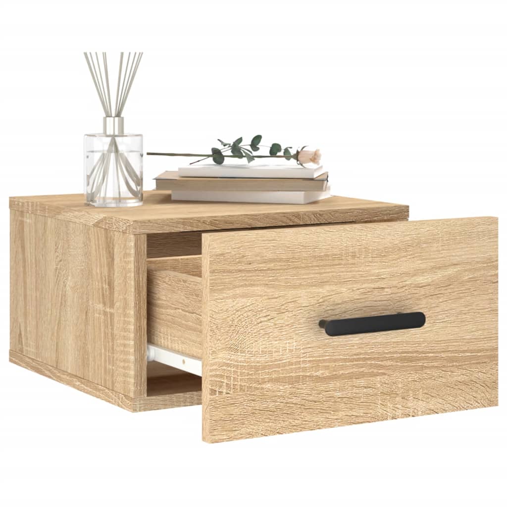 Veggmontert nattbord sonoma eik 35x35x20 cm