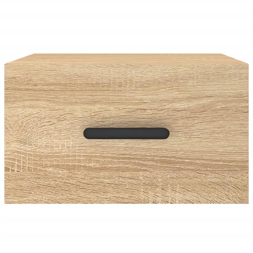 Veggmontert nattbord 2 stk sonoma eik 35x35x20 cm