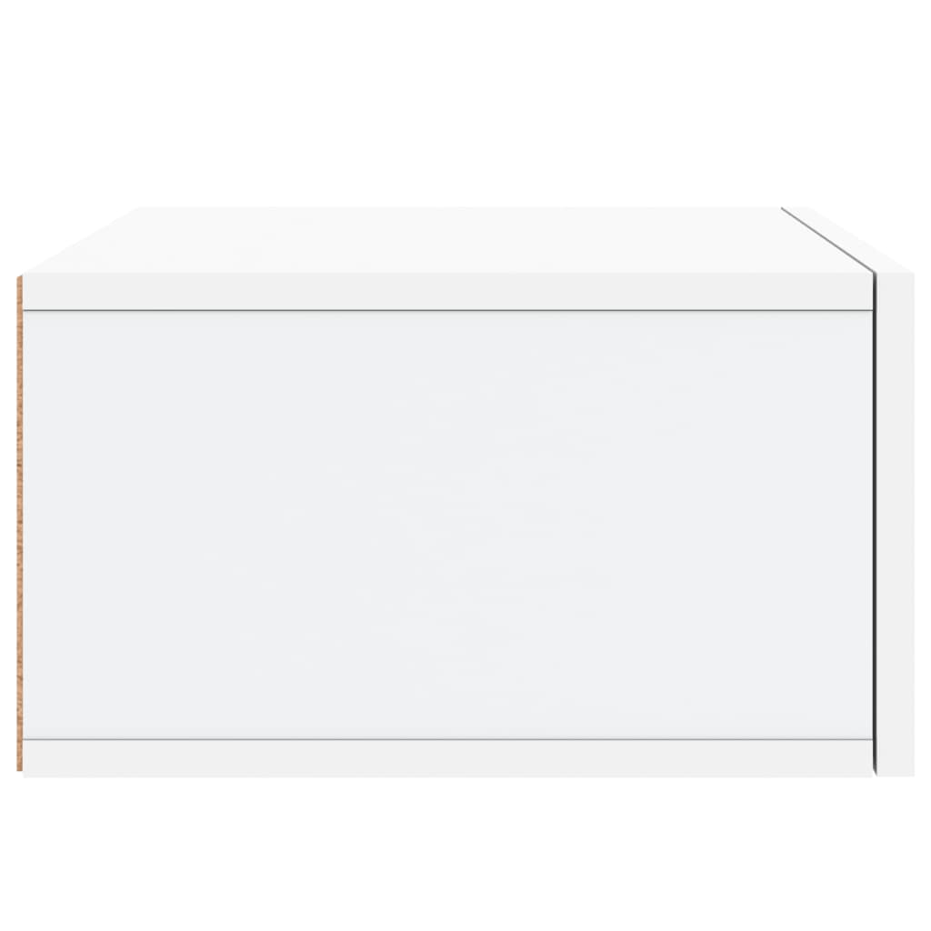 Veggmonterte nattbord 2 stk hvit 35x35x20 cm