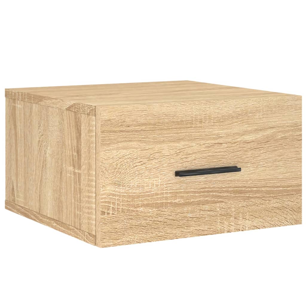 Veggmontert nattbord 2 stk sonoma eik 35x35x20 cm