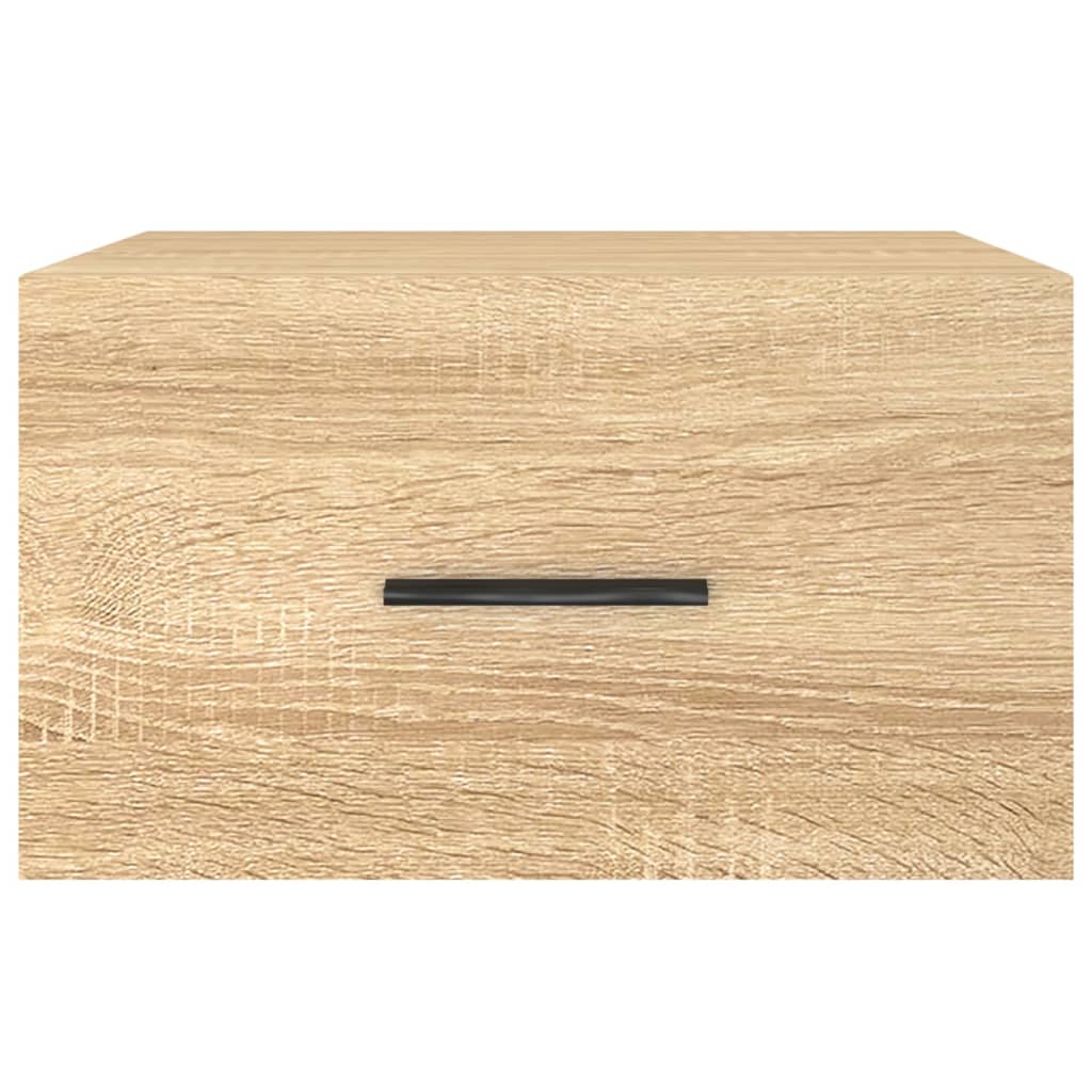 Veggmontert nattbord 2 stk sonoma eik 35x35x20 cm