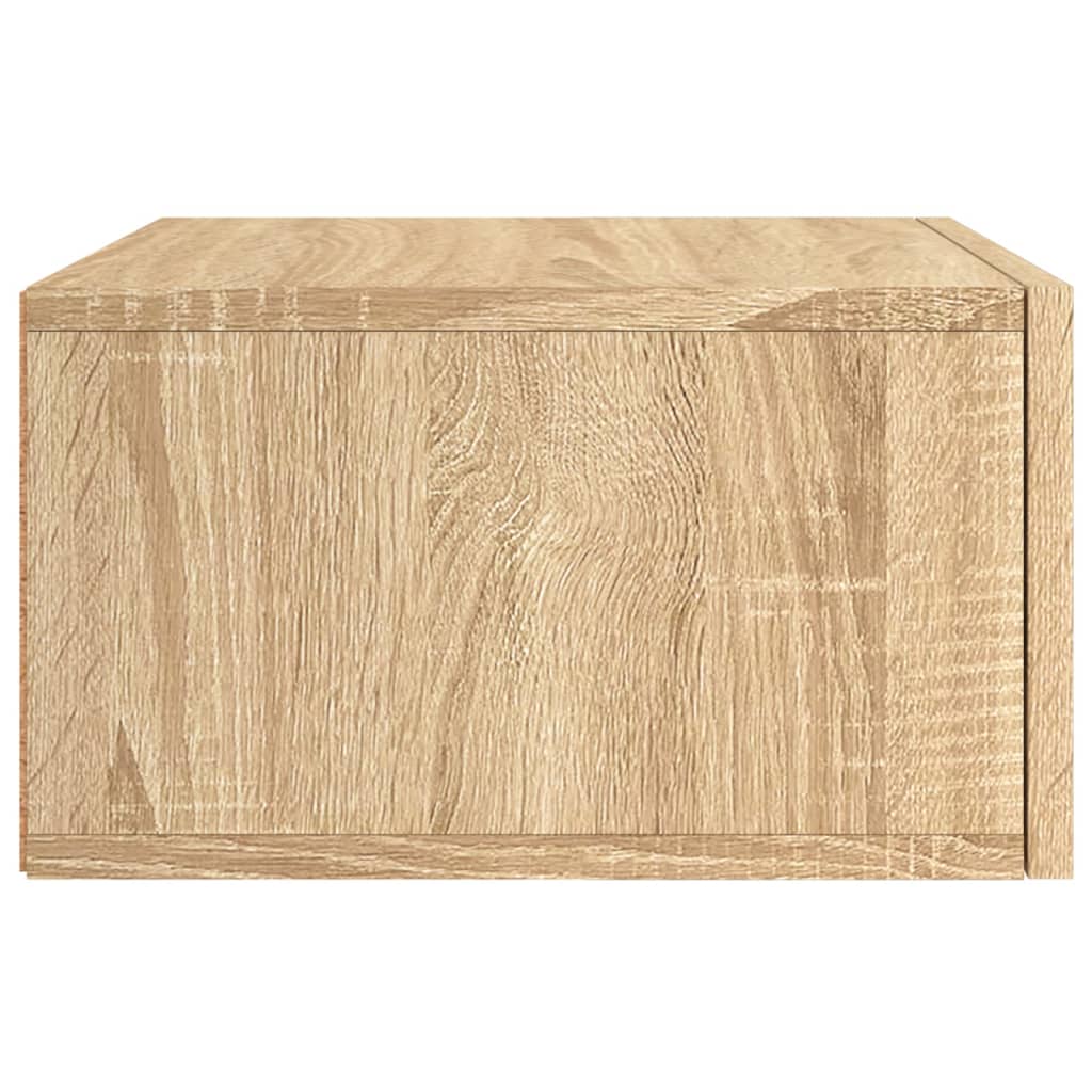 Veggmontert nattbord 2 stk sonoma eik 35x35x20 cm
