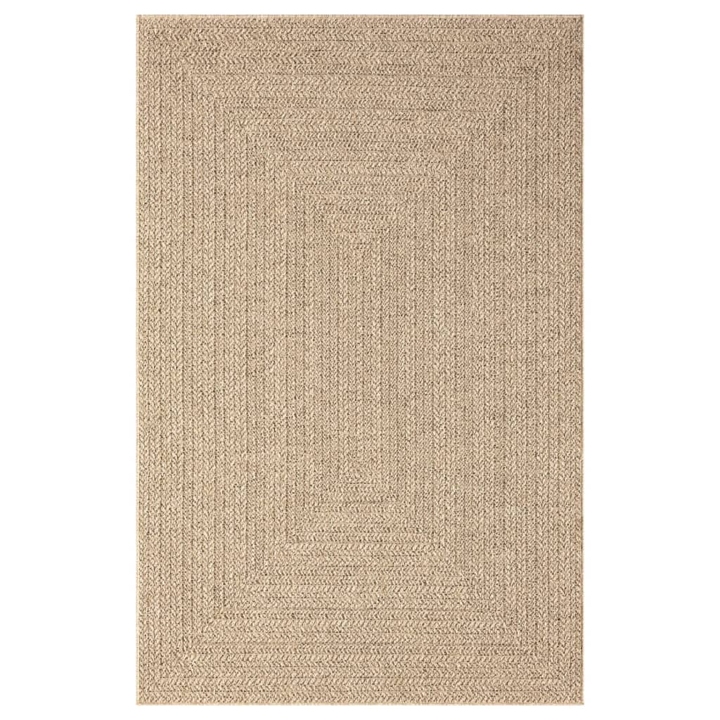 Teppe ZIZUR 200x290 cm jute-utseende innendørs og utendørs